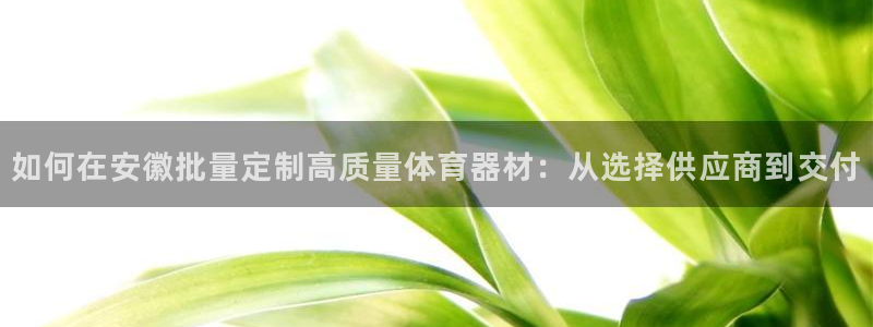 富联娱乐访问中国网站：如何在安徽批量定制高质量体育器