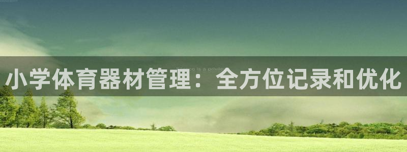 富联股份股票：小学体育器材管理：全方位记录和优化