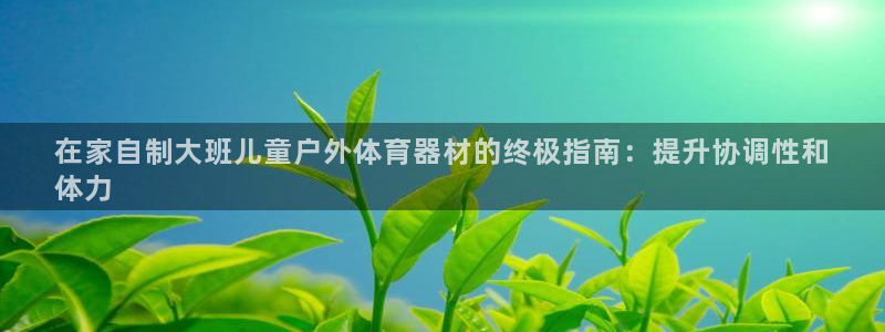 富联平台认 585341 富联：在家自制大班儿童户外