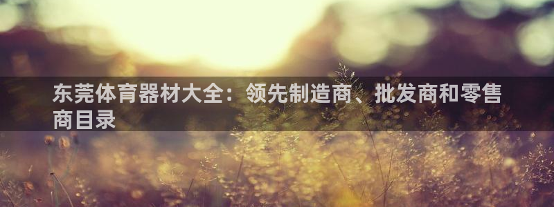 富联娱乐登录地址查询：东莞体育器材大全：领先制造商、