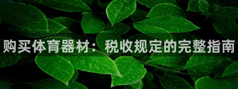 富联平台靠 5o69I7：购买体育器材：税收规定的完整指南
