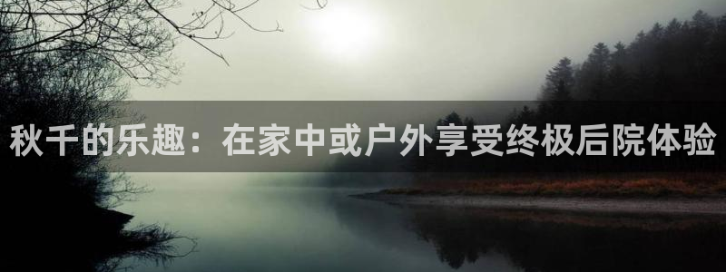 富联申购：秋千的乐趣：在家中或户外享受终极后院体验