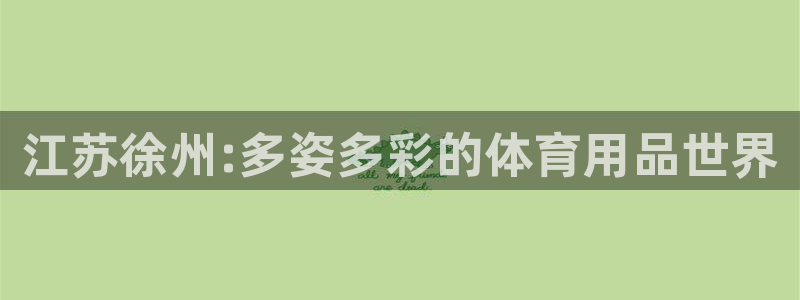 富联平台用户登陆：江苏徐州:多姿多彩的体育用品世界